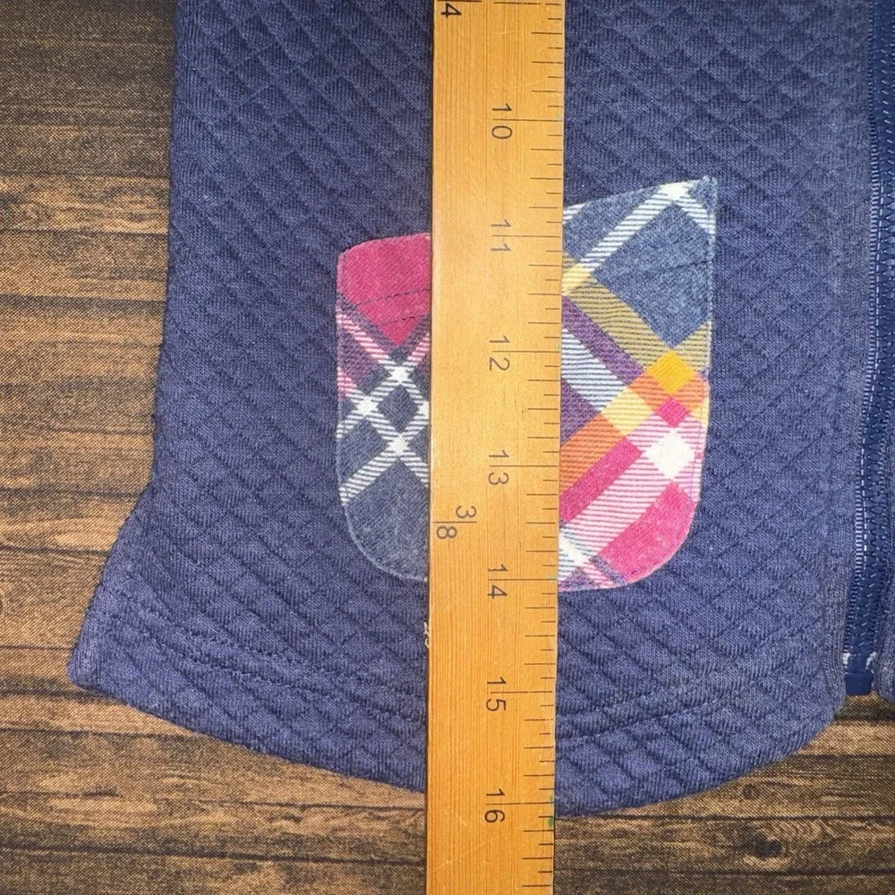 Christie Brooks Vest Girls M (5-6) Blue Vintage Nature Explorer Quilt